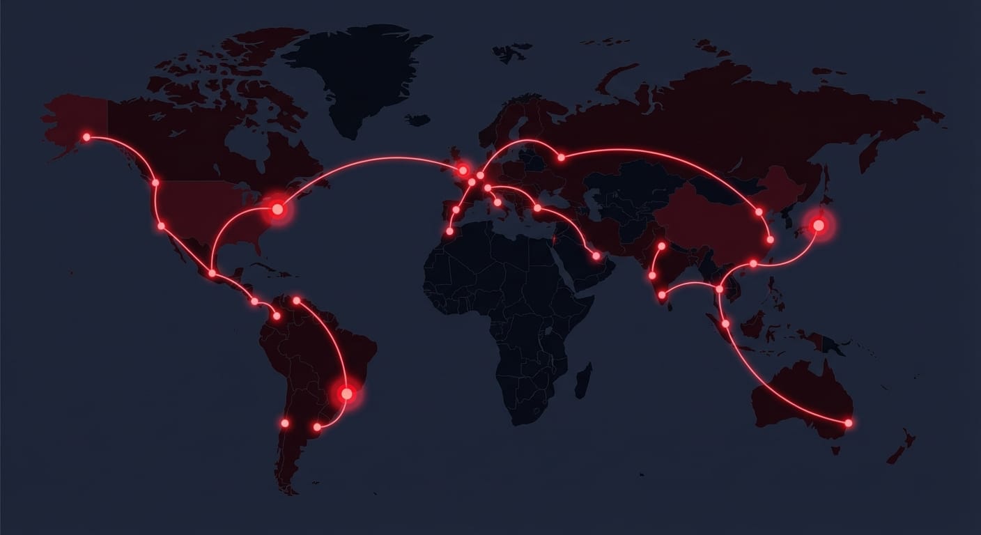 World tour city map illustration