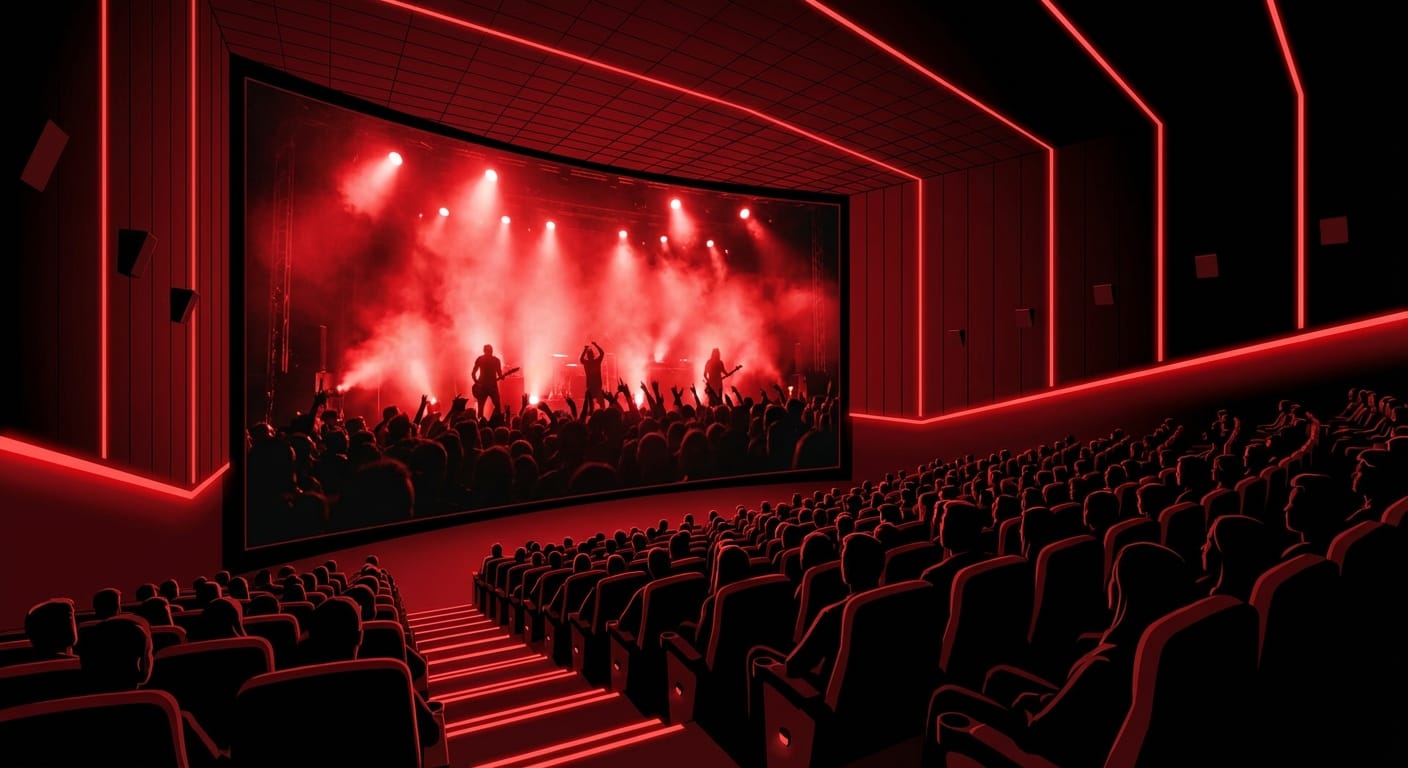 IMAX 극장 콘서트 필름 일러스트