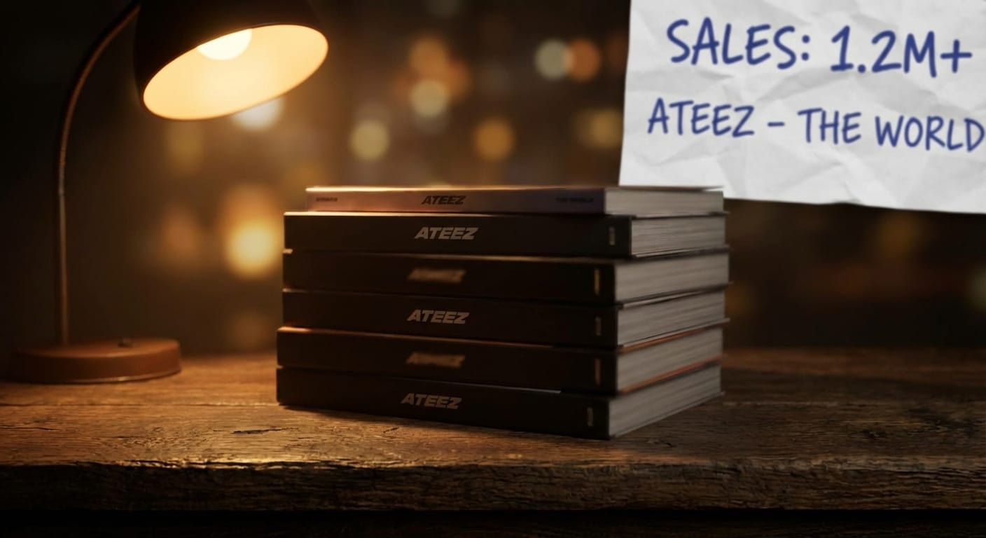 황금빛 조명 아래 콘서트 관객 실루엣