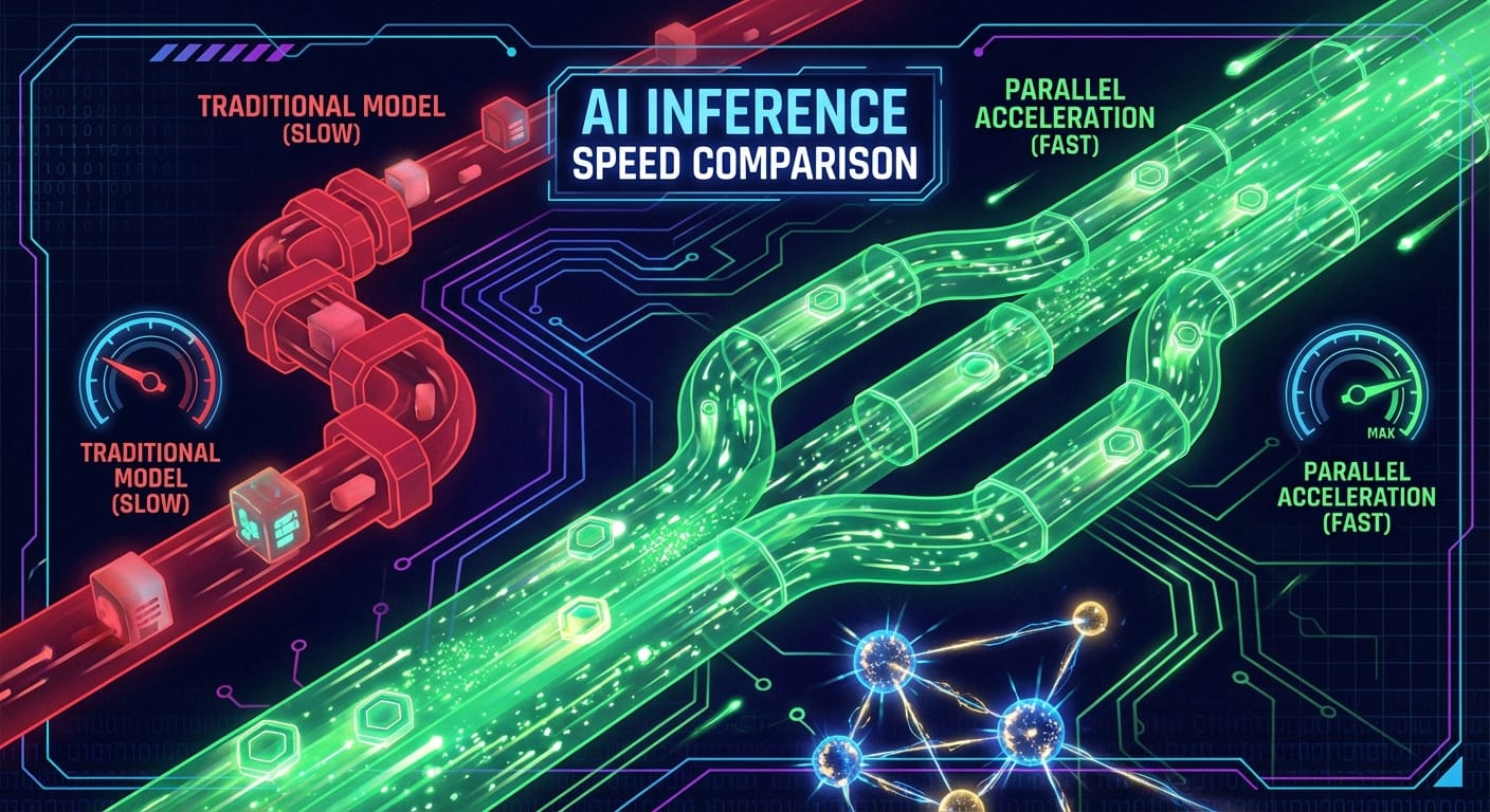 AI inference speed comparison visualization